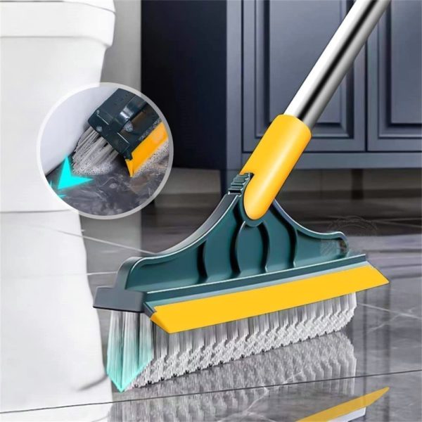 Multipurpose Floor Cleaning Brush – 2-in-1 Scrubber with Rotatable Head for Bathroom & Tiles