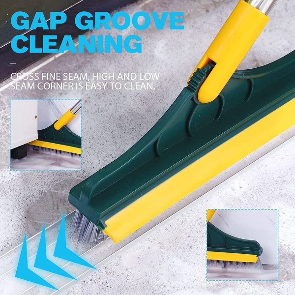 Multipurpose Floor Cleaning Brush – 2-in-1 Scrubber with Rotatable Head for Bathroom & Tiles