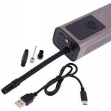 Wireless Electric Air Compressor – 150 PSI Portable Tire Inflator Pump for Car & Bike with 2000mAh Battery (Black)