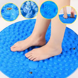 Silicone Foot Massage Pad – Circular Jogging Toe Press Board for Pain Relief & Blood Circulation (Blue)