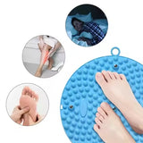 Silicone Foot Massage Pad – Circular Jogging Toe Press Board for Pain Relief & Blood Circulation (Blue)