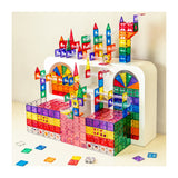 STEM Magnetic Marble Run Tiles – MNTL 100pcs DIY Construction Toy for Kids