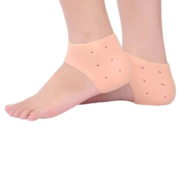 Pair of Anti-Crack Silicone Heel Protectors – Pain Relief Half Heel Pads for Cracked Heels (Unisex)