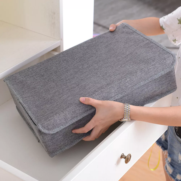Socks & Underwear Drawer Organizer – 24 Cell Foldable Closet Divider Storage Box (Grey Color)