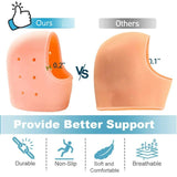 Pair of Anti-Crack Silicone Heel Protectors – Pain Relief Half Heel Pads for Cracked Heels (Unisex)