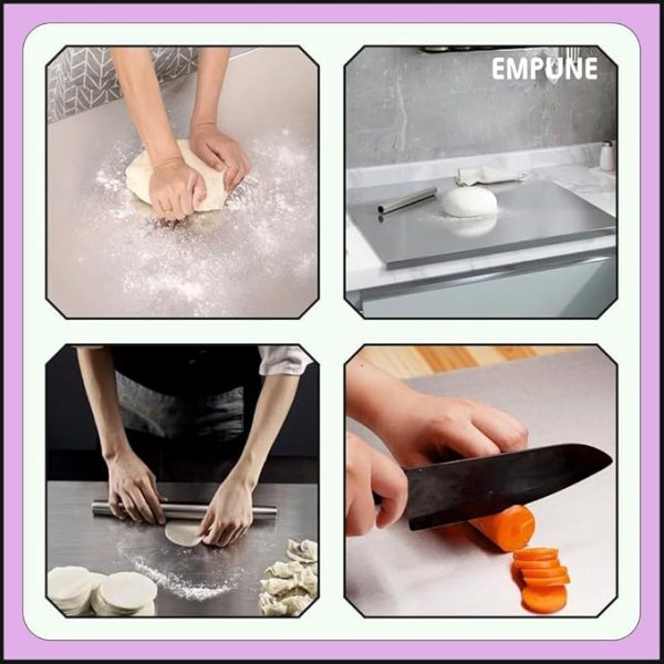 Premium Stainless Steel Cutting Board – Easy to Clean & Rust-Resistant (41x33cm)