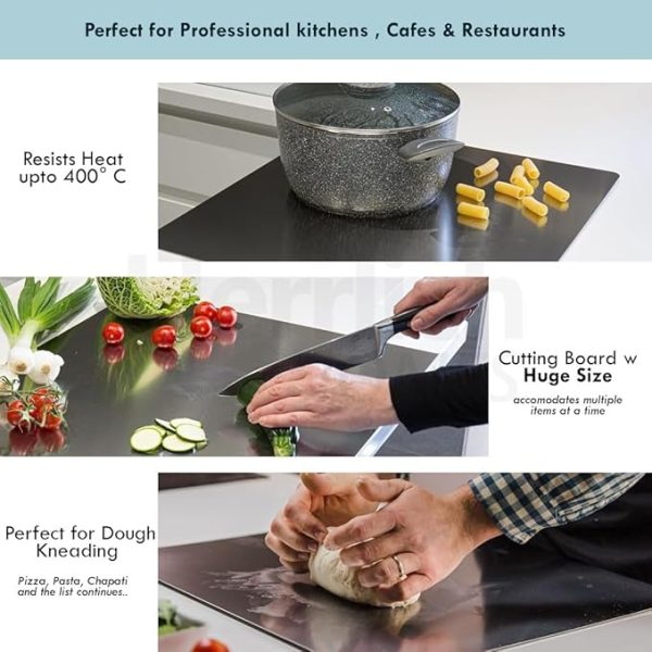 Premium Stainless Steel Cutting Board – Easy to Clean & Rust-Resistant (41x33cm)