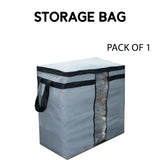 Foldable Blanket Storage Bag Organizer – Large‑Capacity Cloth Wardrobe Box, 1 Pc (Random Color)