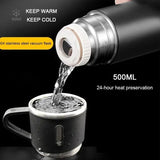 Stainless Steel Vacuum Flask Bottle & Cup Set – Insulated Thermal Flask for Hot & Cold Drinks