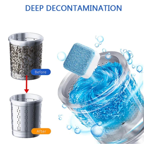 Washing Machine Cleaning Tablets – Deep Cleaner for Front & Top Loaders | Removes Odor, Residue & Buildup