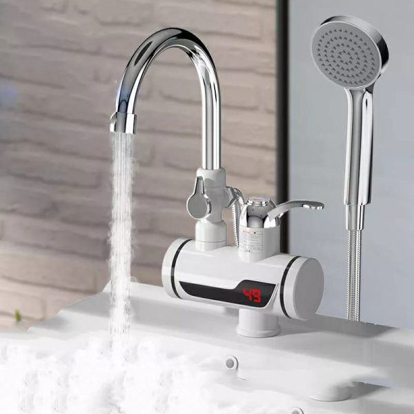 Instant Electric Hot Water Heater Faucet with Shower – Kitchen & Bathroom Tap