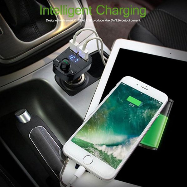 X8 Multifunctional Car MP3 Player – Wireless FM Transmitter & Modulator with 3.1A USB Charger